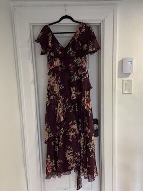 ASOS Maternity Plum Floral Maxi Dress